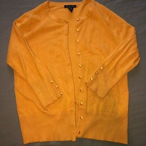 Mustard Yellow Button Detail Sweater Size M